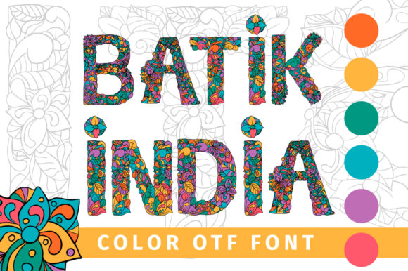 Batik India: A Vibrant Color Font for Creative Projects